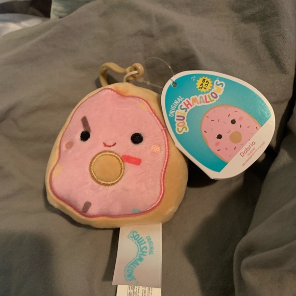 Squishmallows Toys 35 Dabria Donut Clip Squishmallow Keychain Nwt